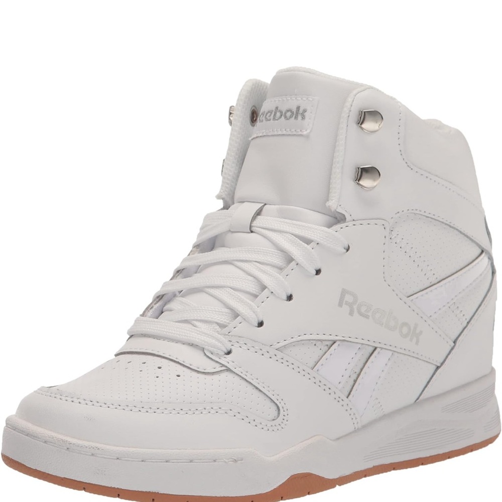 Reebok Women's Bb4500 Hi High Top. White wedge sneaker. Size 8.5